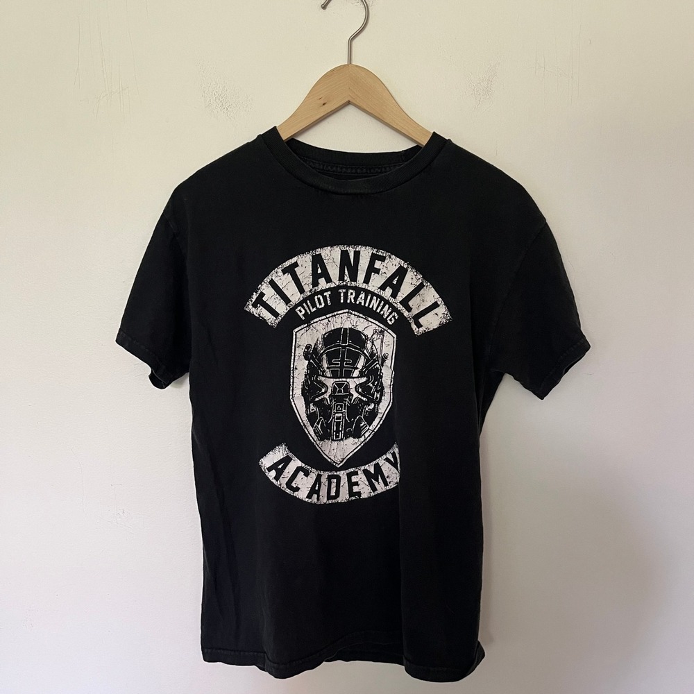 Titanfall 2 Pilot Training Academy Graphic T-Shirt Black Mens Size Medium